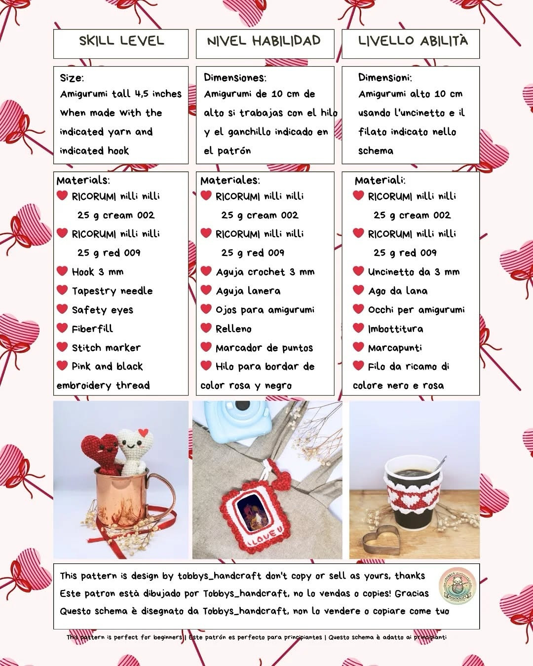 Free Crochet Pattern: Valentine's Day Hearts pattern