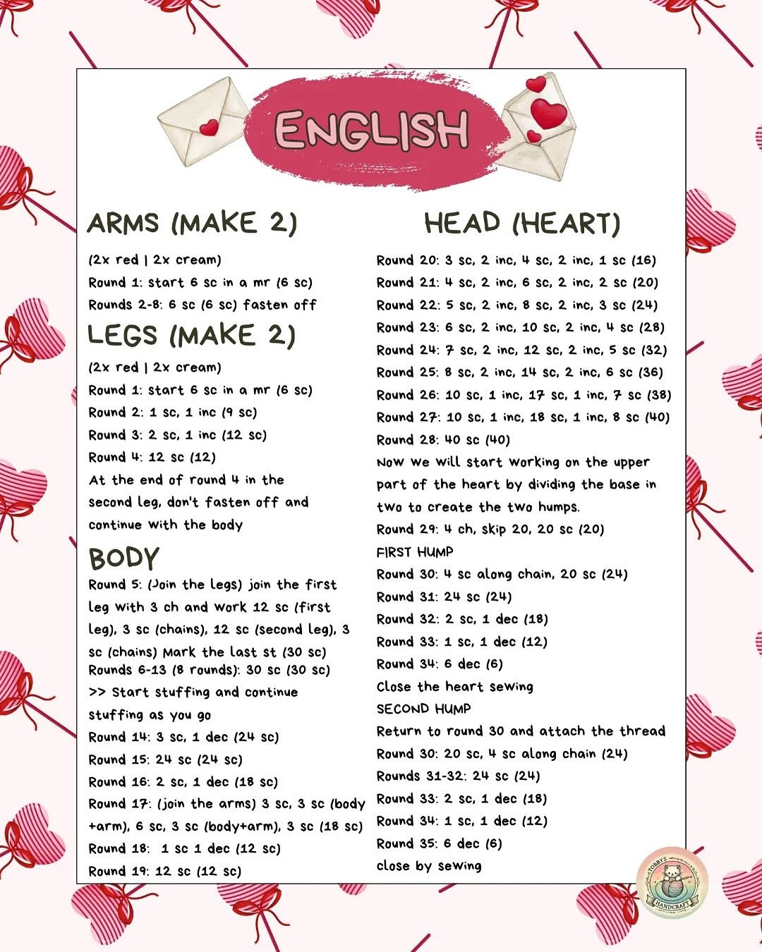 Free Crochet Pattern: Valentine's Day Hearts pattern