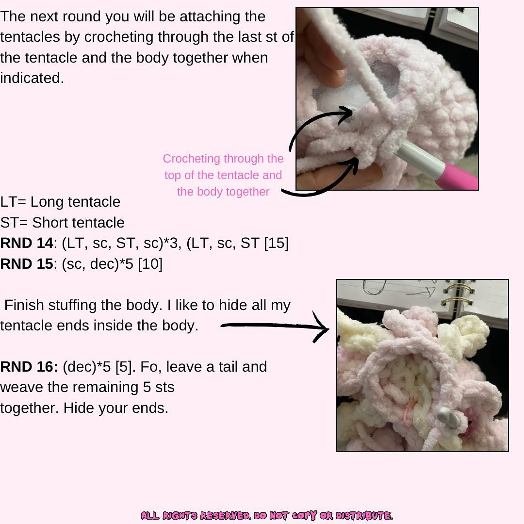 Free Crochet Pattern: Valentine's Jellyfish Amigurumi