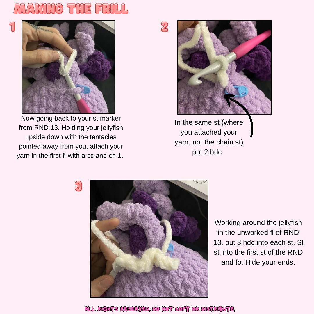 Free Crochet Pattern: Valentine's Jellyfish Amigurumi