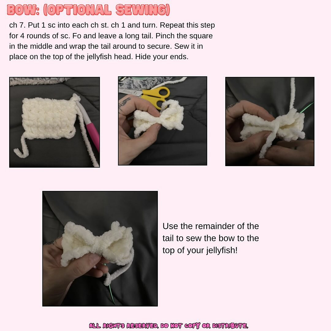 Free Crochet Pattern: Valentine's Jellyfish Amigurumi
