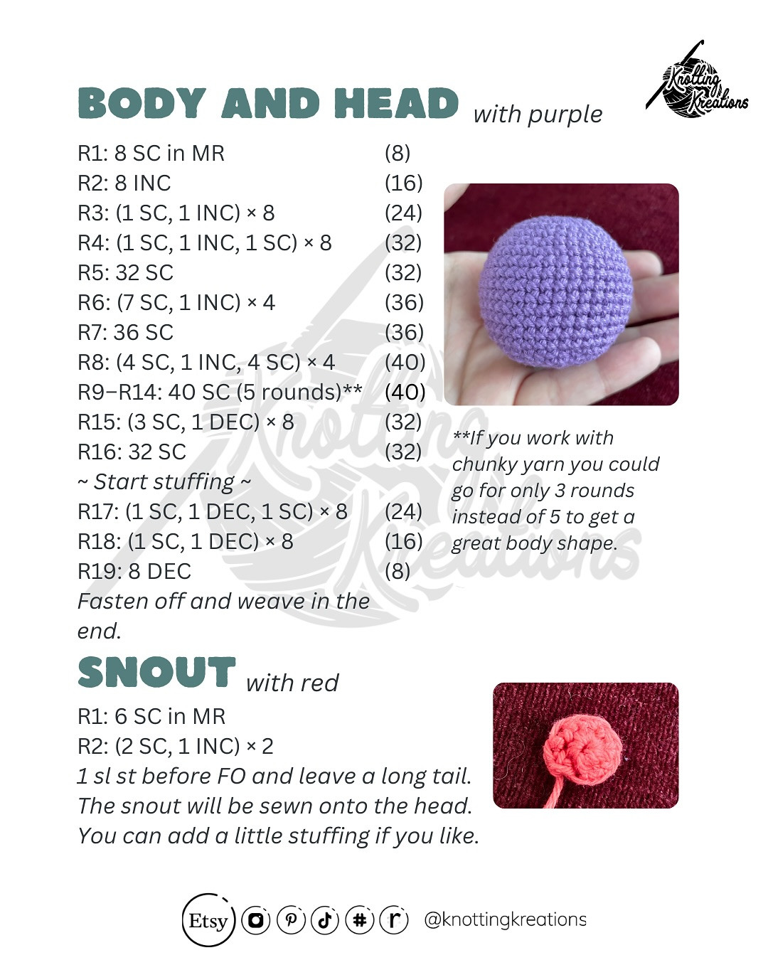 Free Crochet Pattern: Venonat Amigurumi