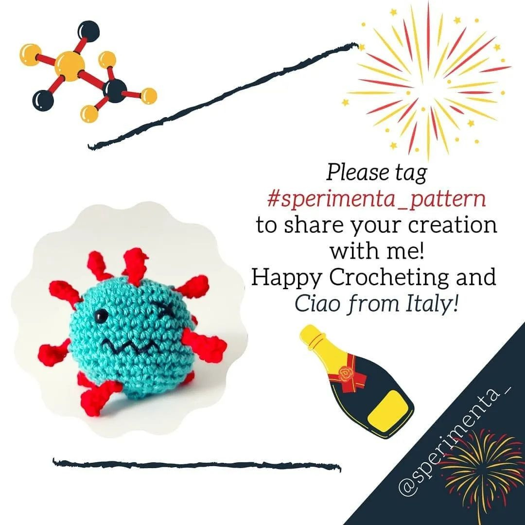Free Crochet Pattern: Venti (Twenty-Twenty) Virus Amigurumi