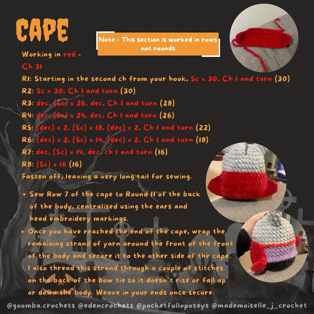 Free Crochet Pattern: Vlad the Vampire Cat Amigurumi