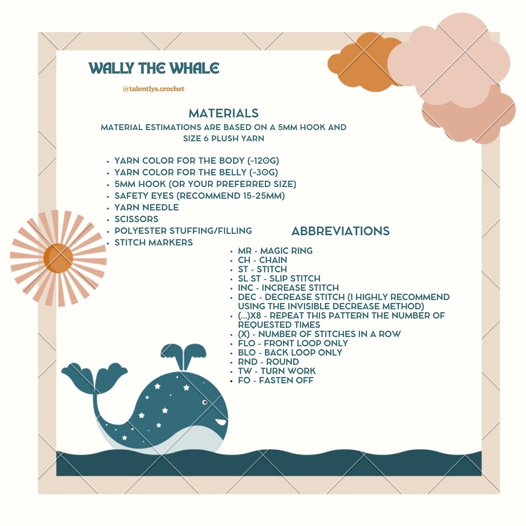 Free Crochet Pattern: Wally the Whale