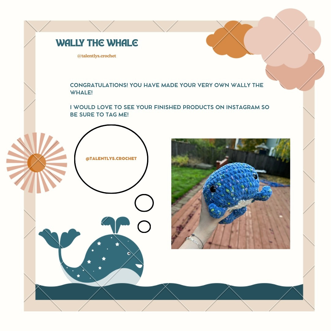 Free Crochet Pattern: Wally the Whale