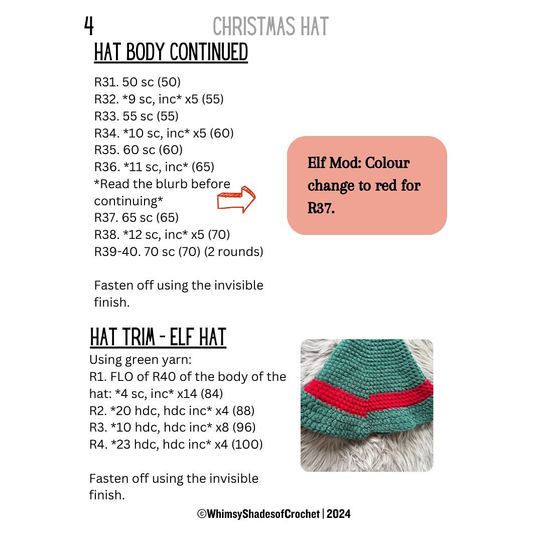 Free Crochet Pattern: Witchy Vibes Christmas Hats