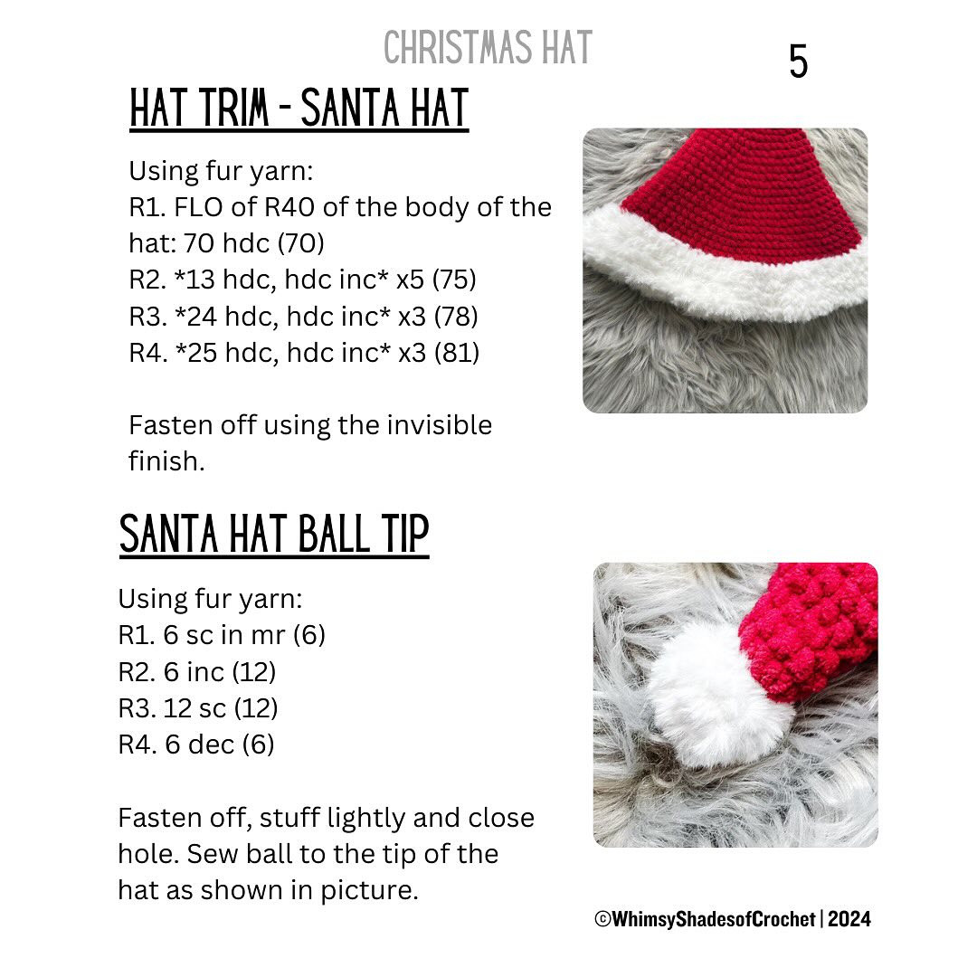 Free Crochet Pattern: Witchy Vibes Christmas Hats