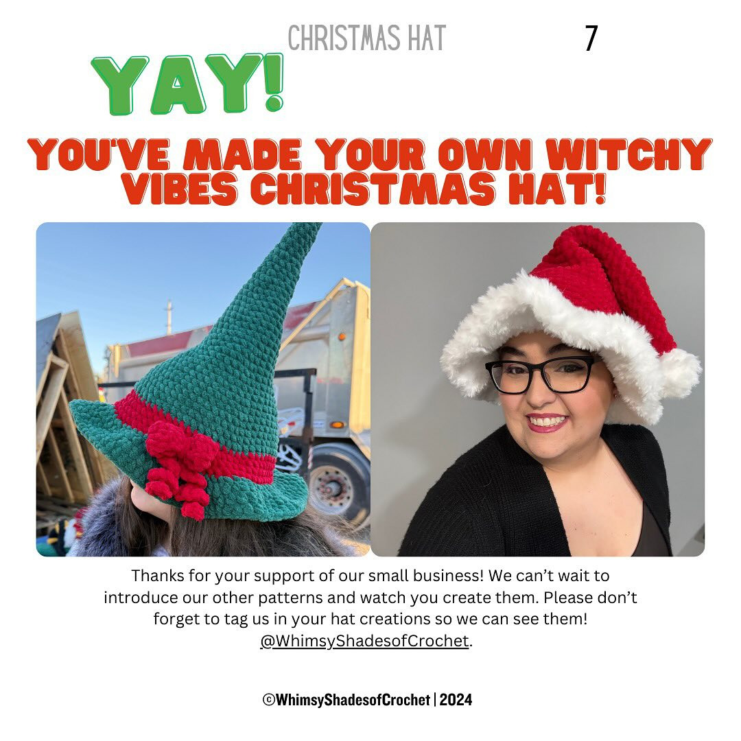 Free Crochet Pattern: Witchy Vibes Christmas Hats