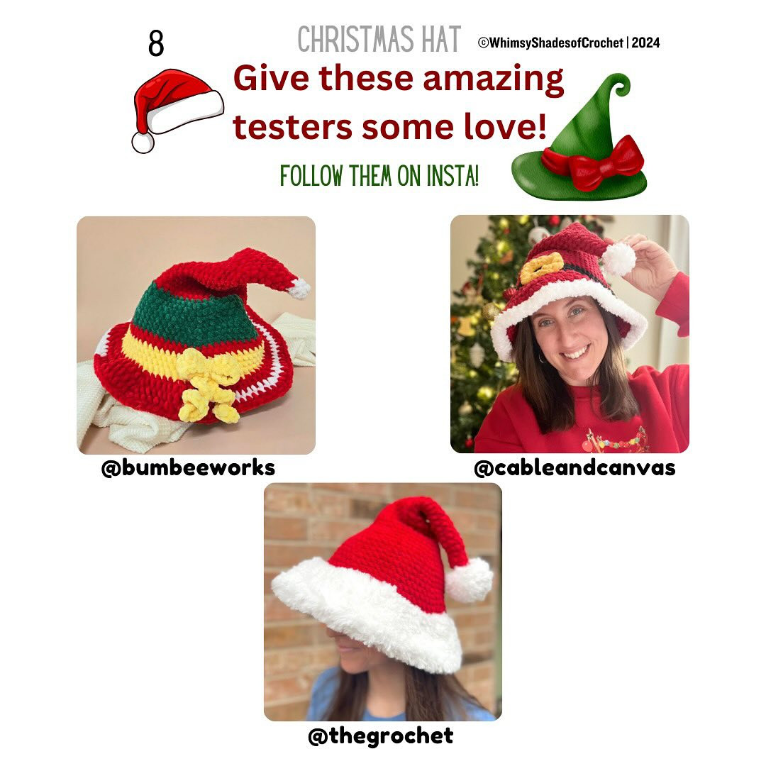 Free Crochet Pattern: Witchy Vibes Christmas Hats