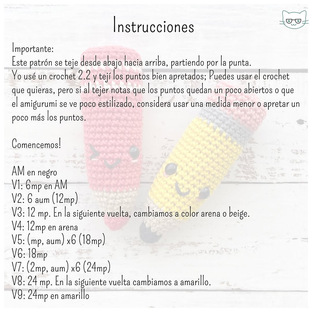Free Crochet Pencil Pattern for Teacher's Day