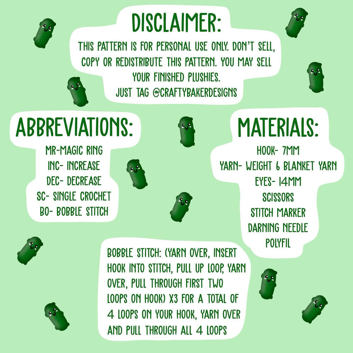 Free Crochet Pickle Pattern