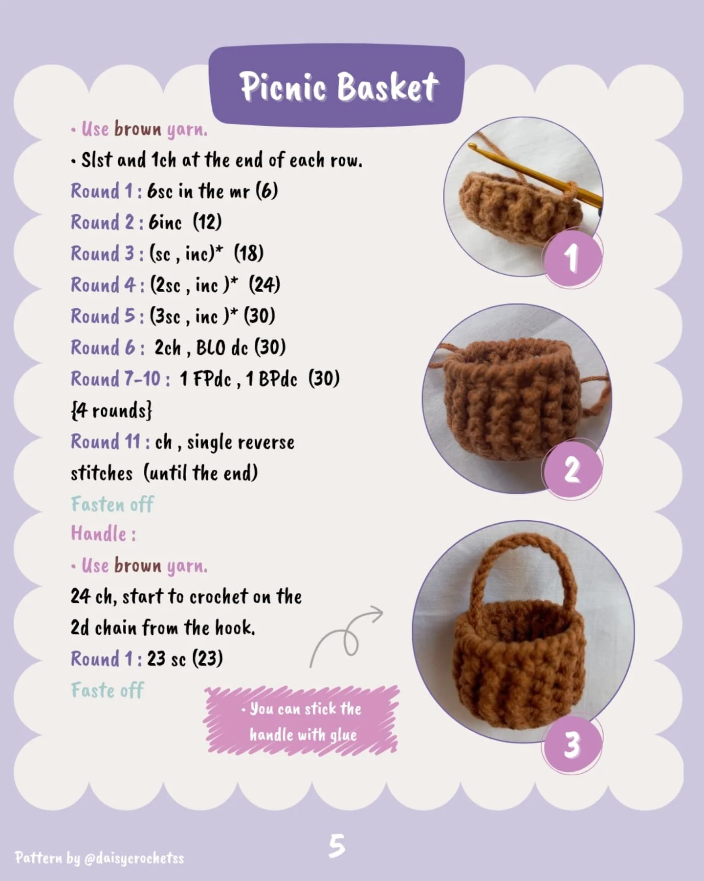 FREE Crochet Picnic Bear Pattern