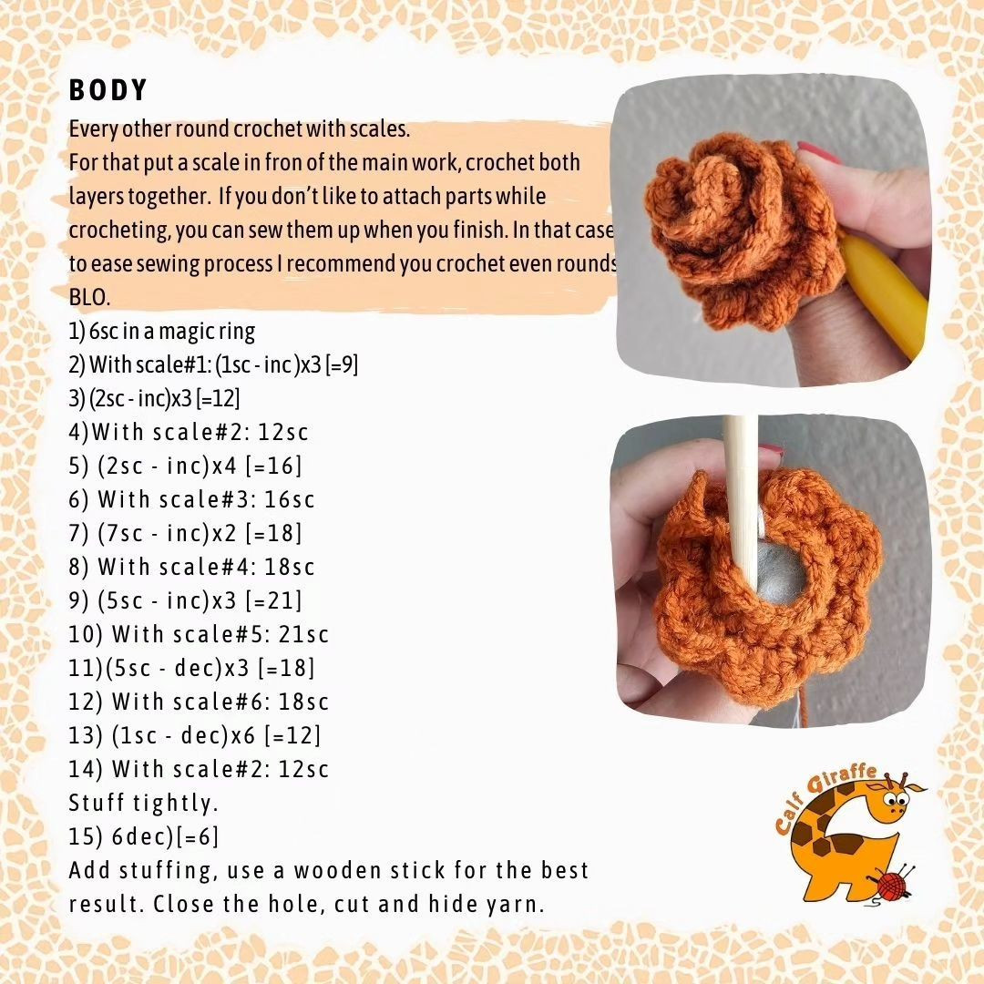 Free Crochet Pine Cone Amigurumi Pattern