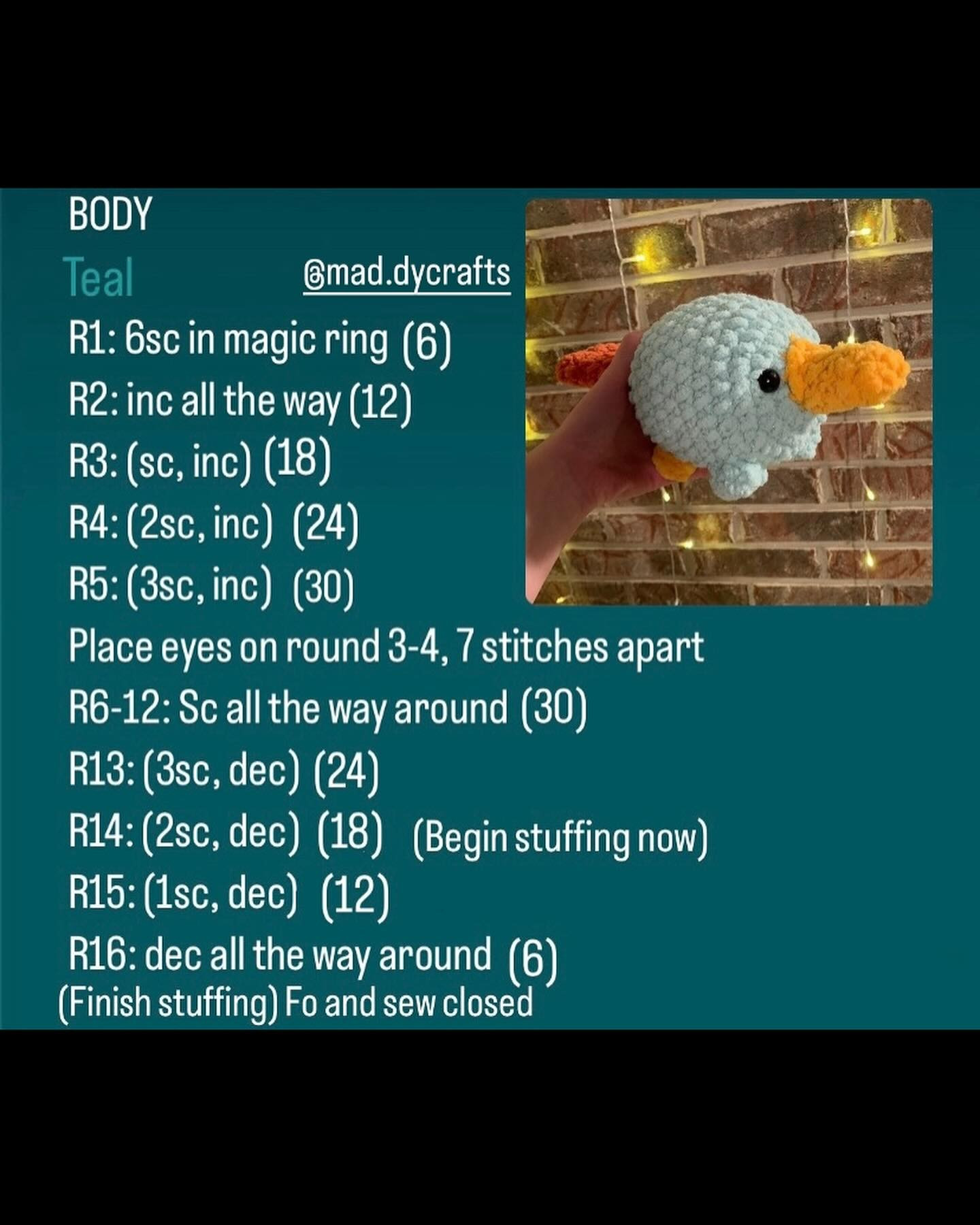 Free Crochet Platypus Pattern!