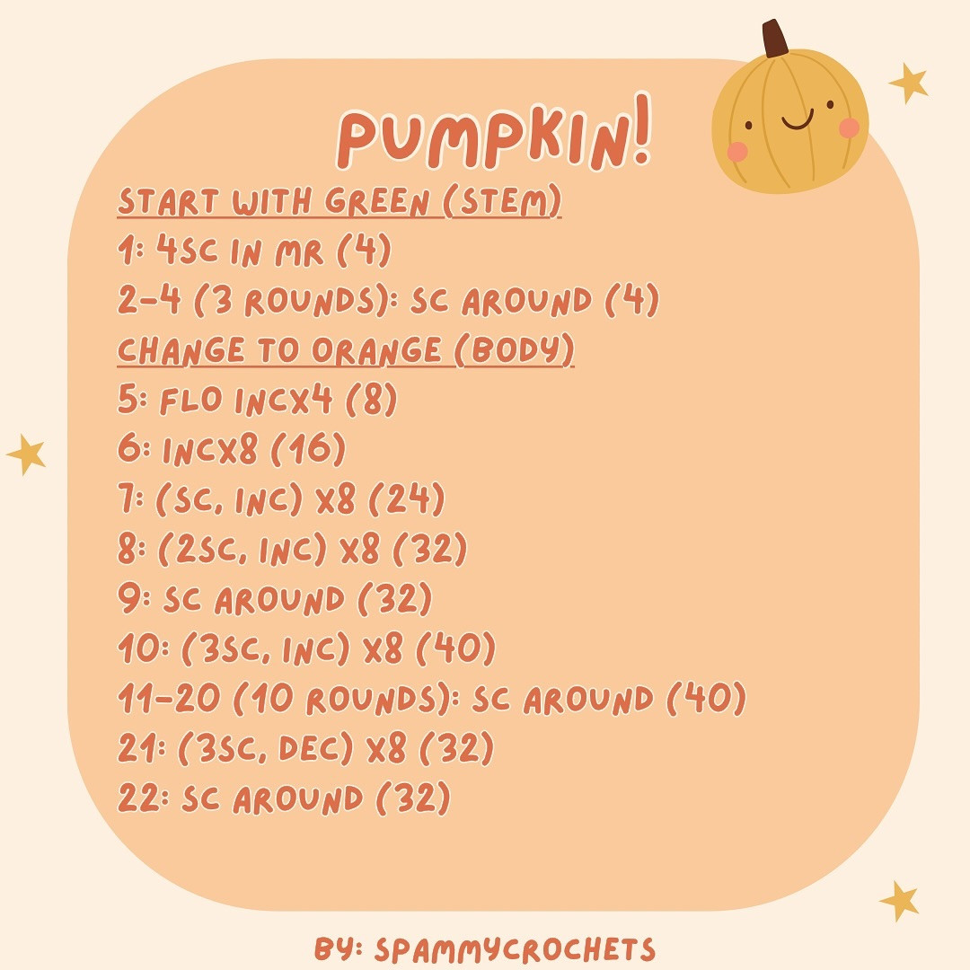 Free Crochet Pumpkin Jellycat Pattern (No Sew)