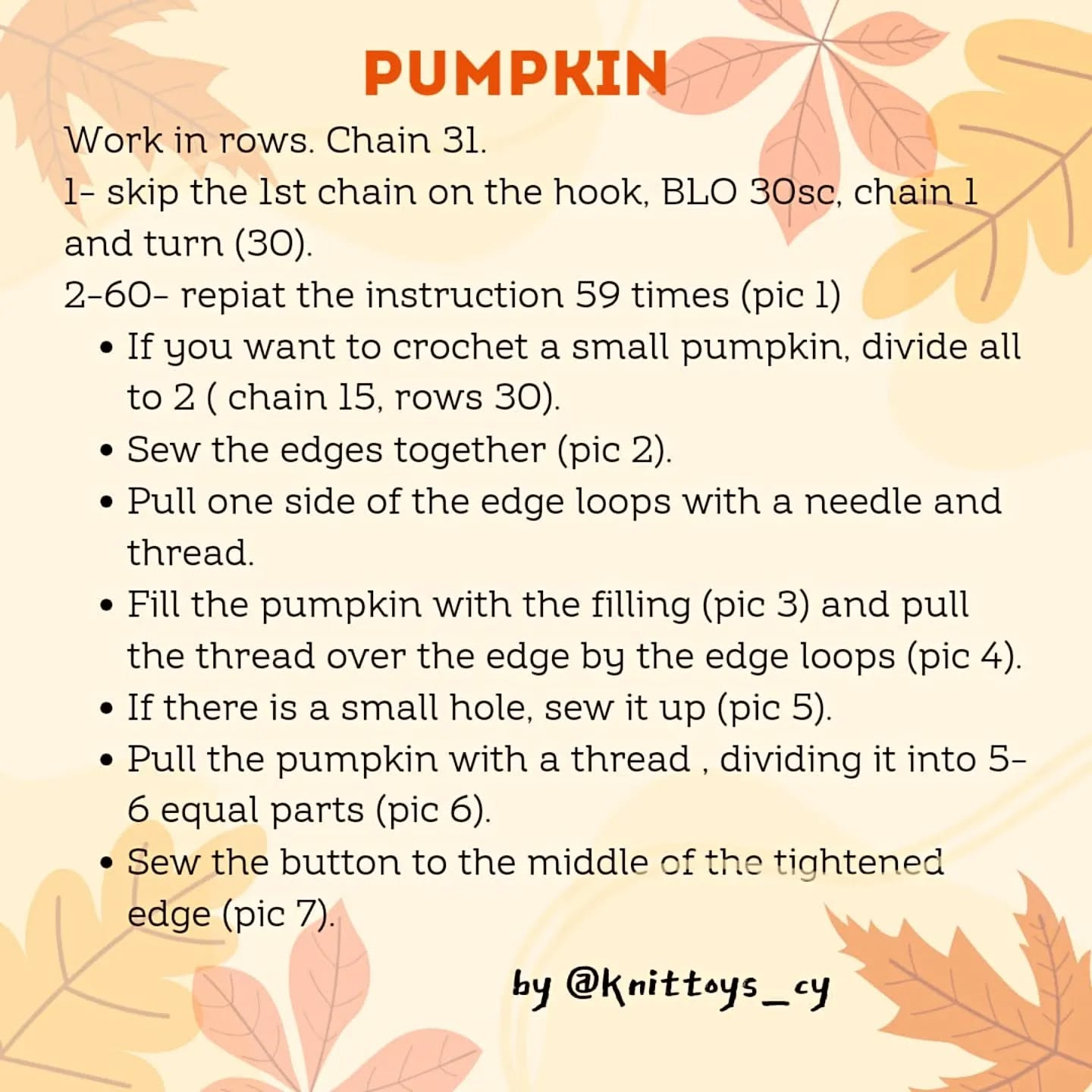 Free Crochet Pumpkin Pattern: Autumn Harvest