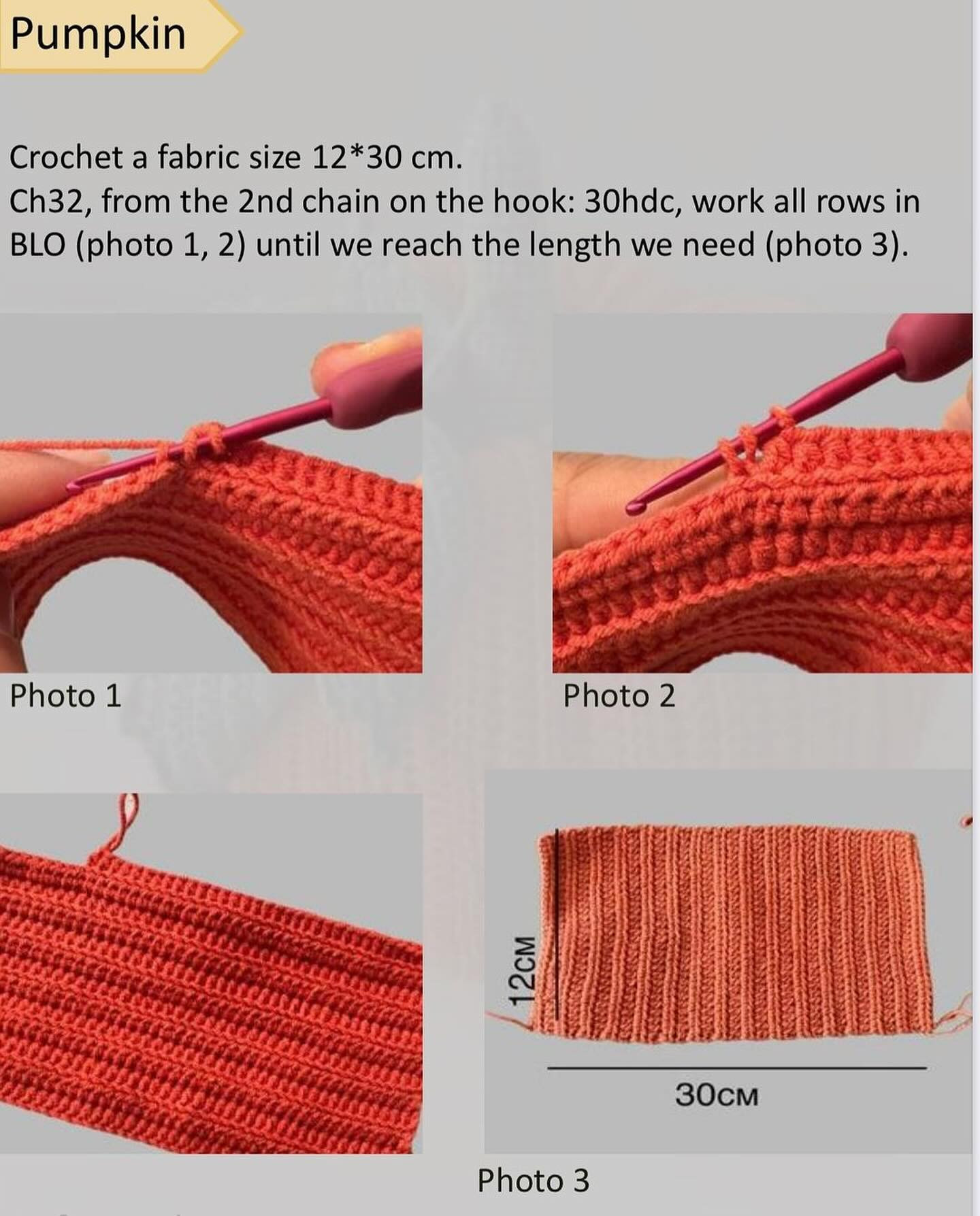 Free Crochet Pumpkin Pattern Chart