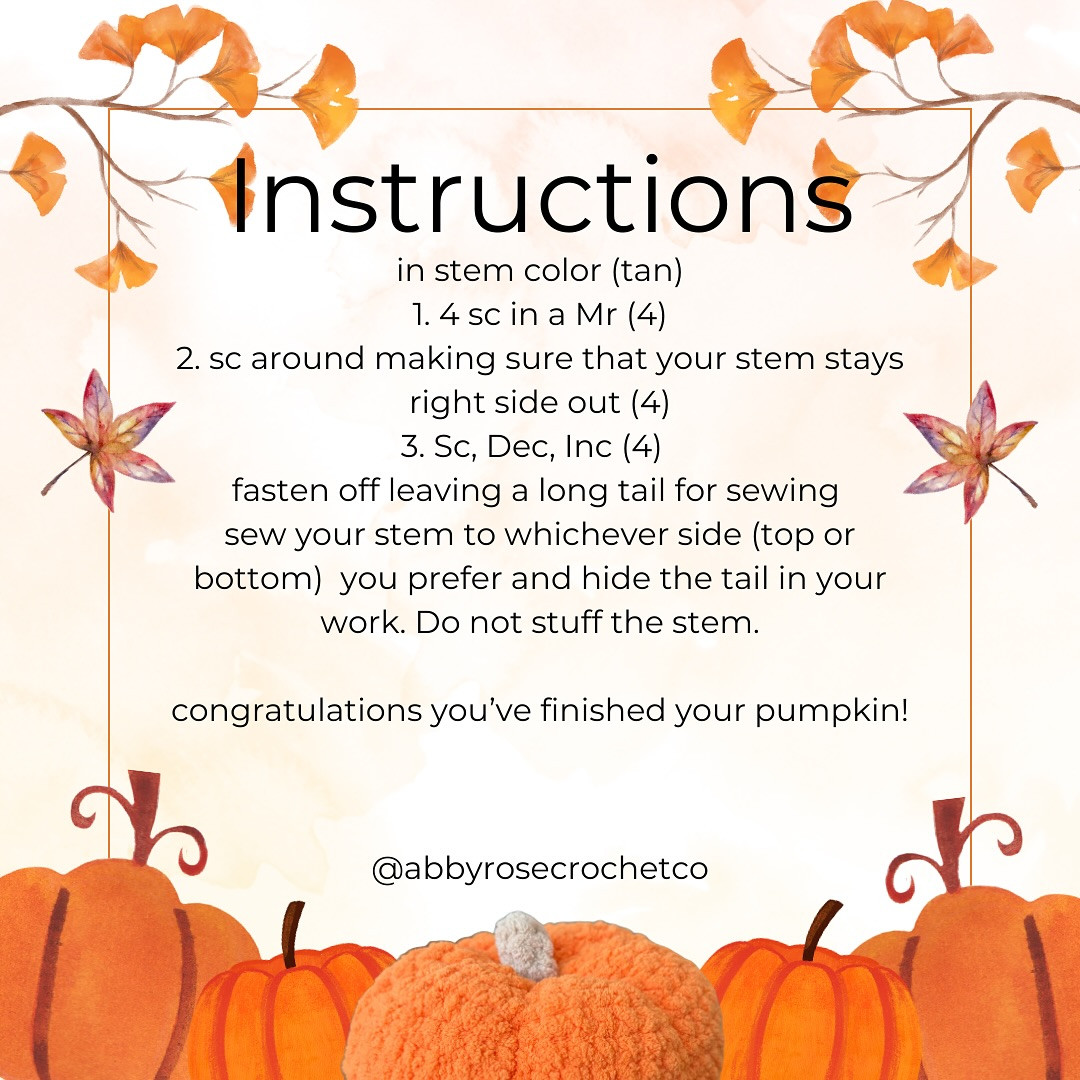 Free Crochet Pumpkin Pattern Chart pumpkin
