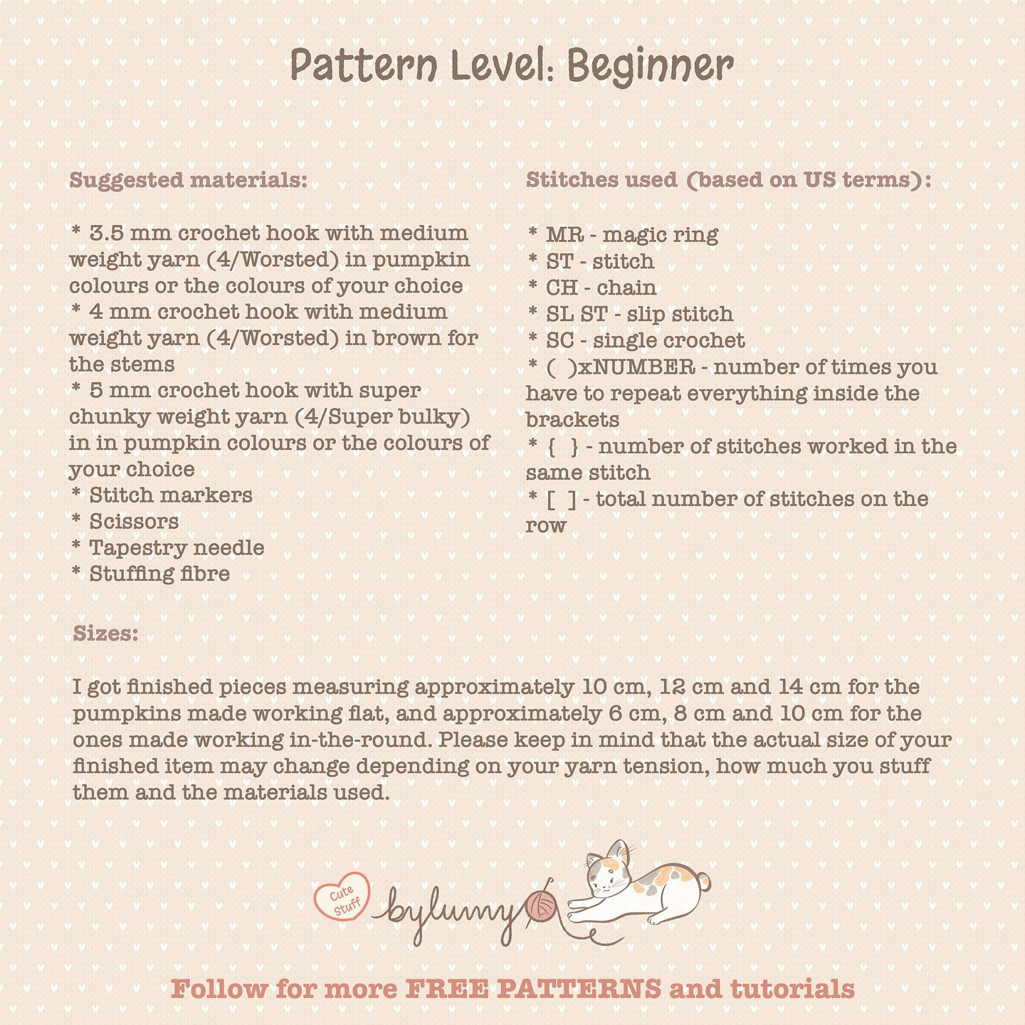 Free Crochet Pumpkin Pattern: Two Ways, Three Sizes