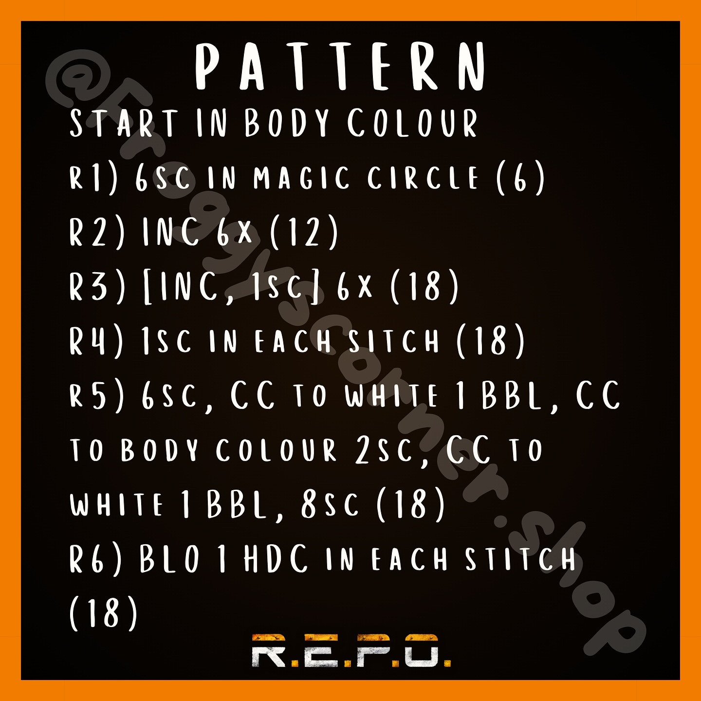 Free Crochet R.E.P.O. Pattern: No-Sew!