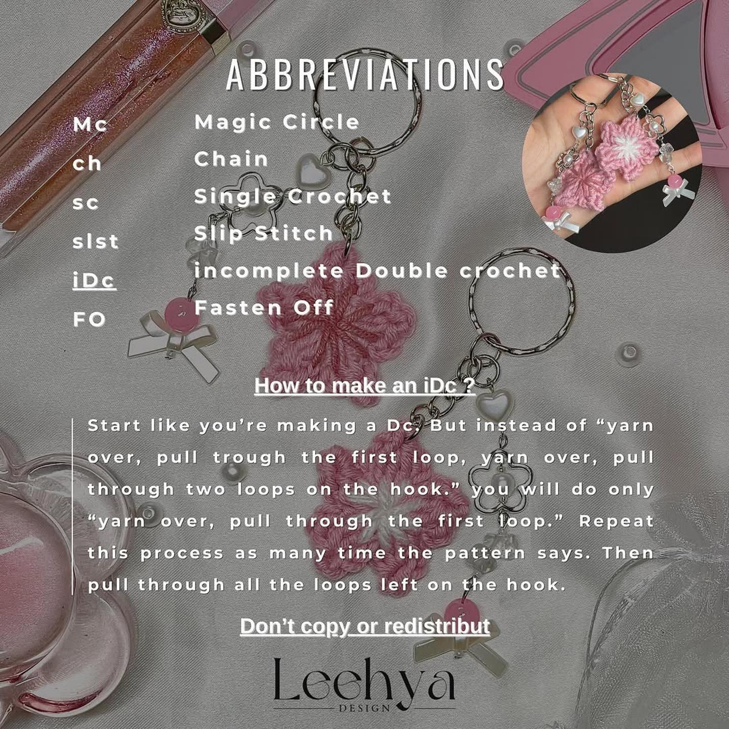 Free Crochet Sakura Keychain Pattern & Giveaway