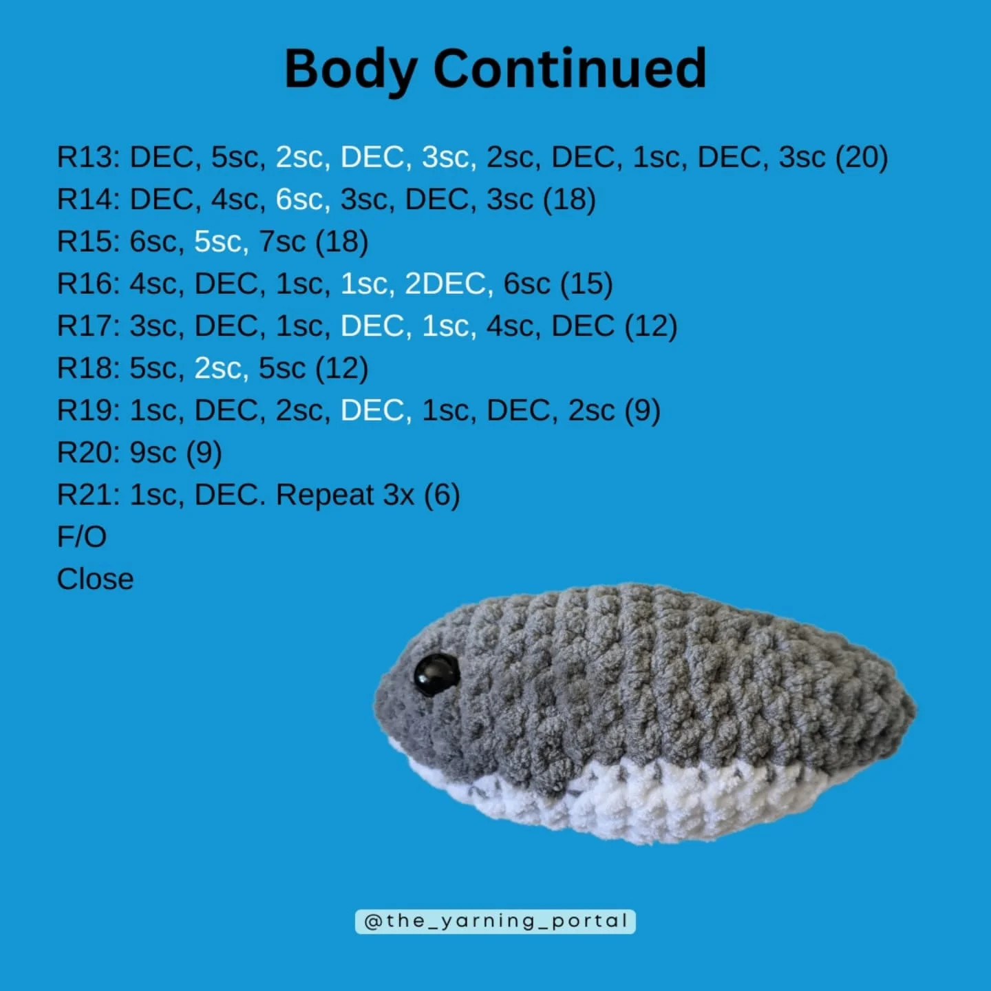 Free Crochet Shark Pattern (2.0)