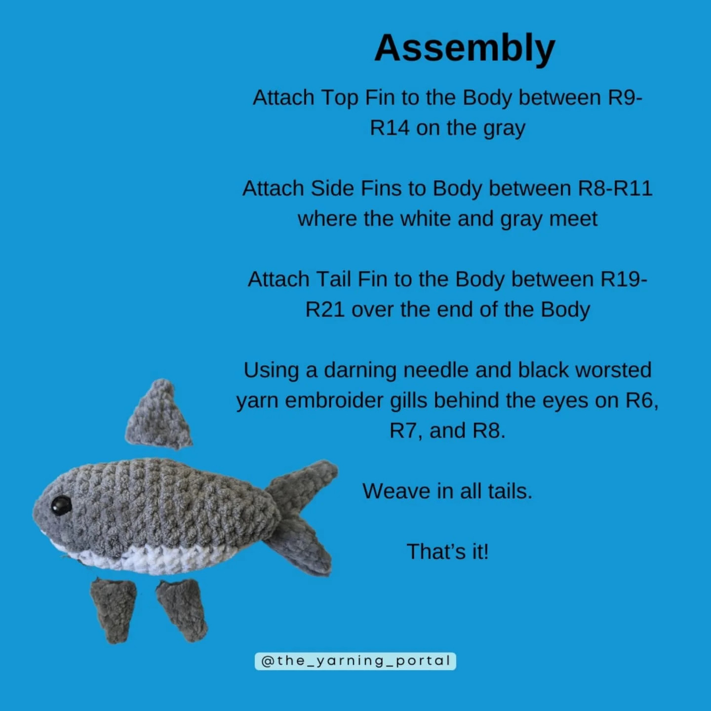 Free Crochet Shark Pattern (2.0)