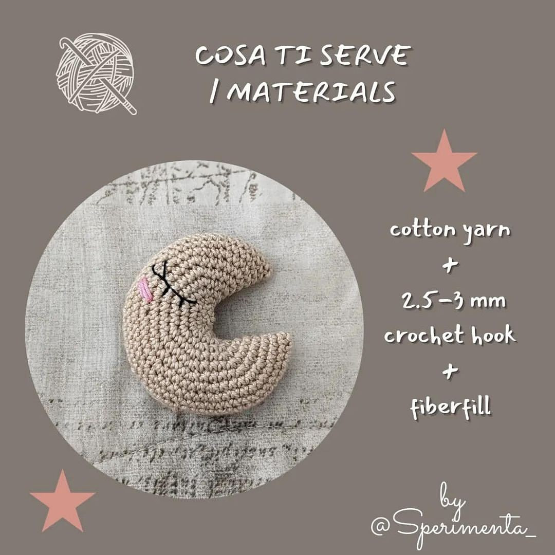 Free Crochet Sleeping Moon Pattern