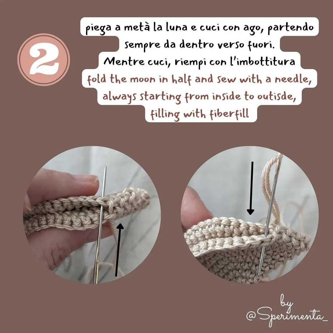 Free Crochet Sleeping Moon Pattern