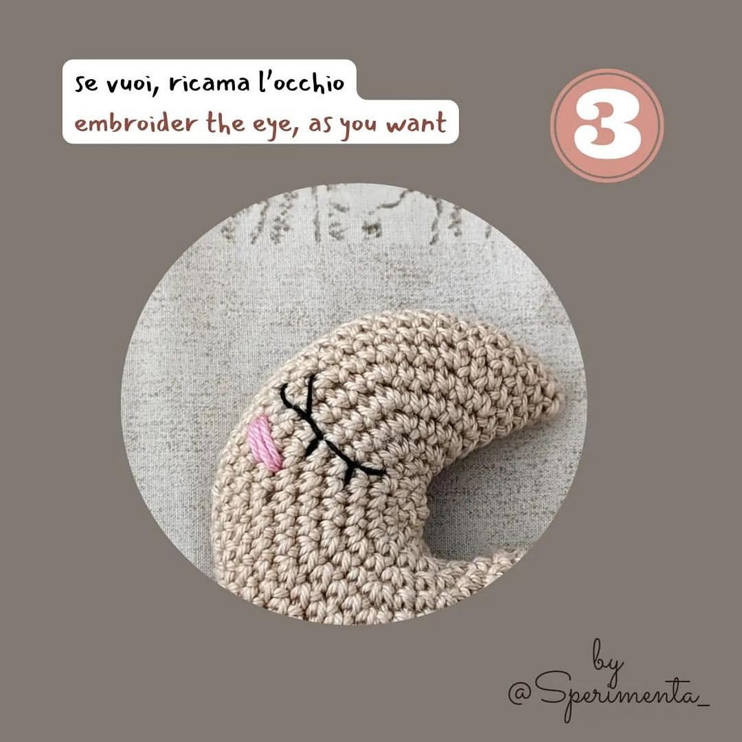 Free Crochet Sleeping Moon Pattern