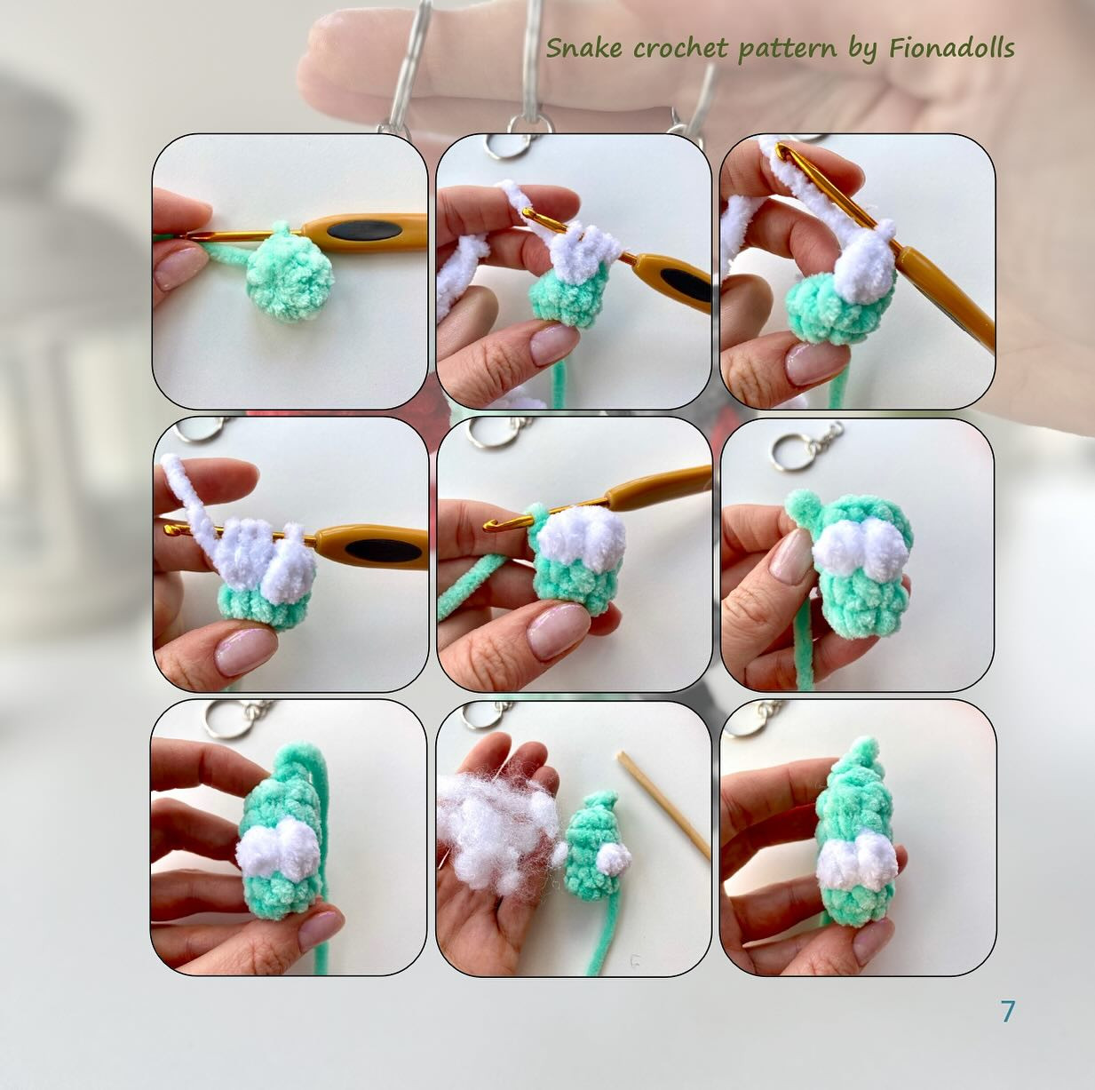 Free Crochet Snake Keychain Pattern
