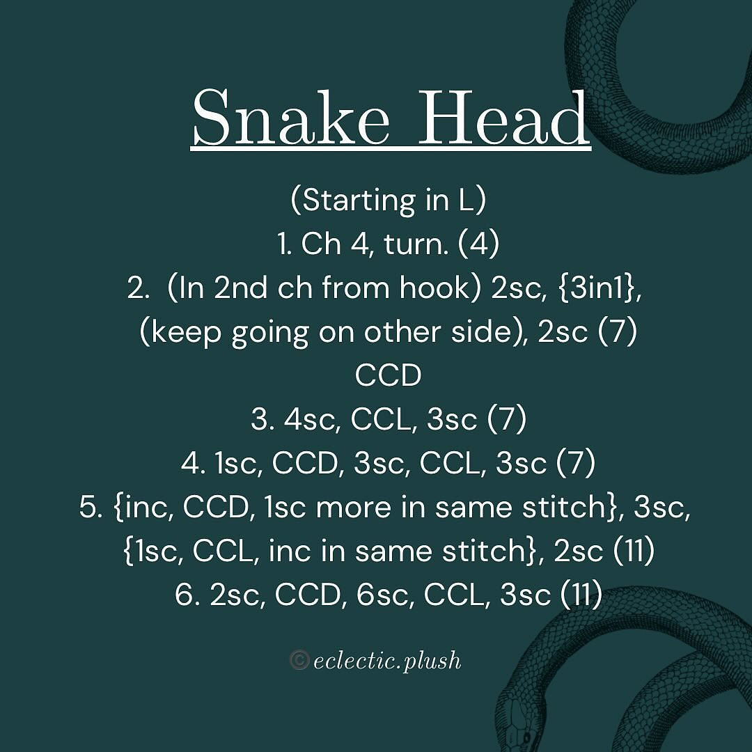 Free Crochet Snake Pattern Chart