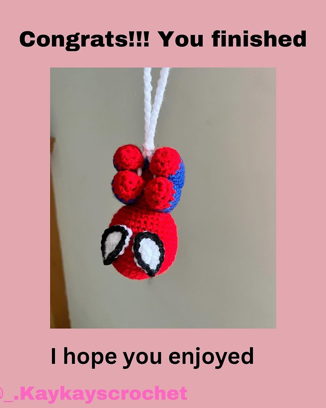 Free Crochet Spider-Man Hang & Keychain Pattern
