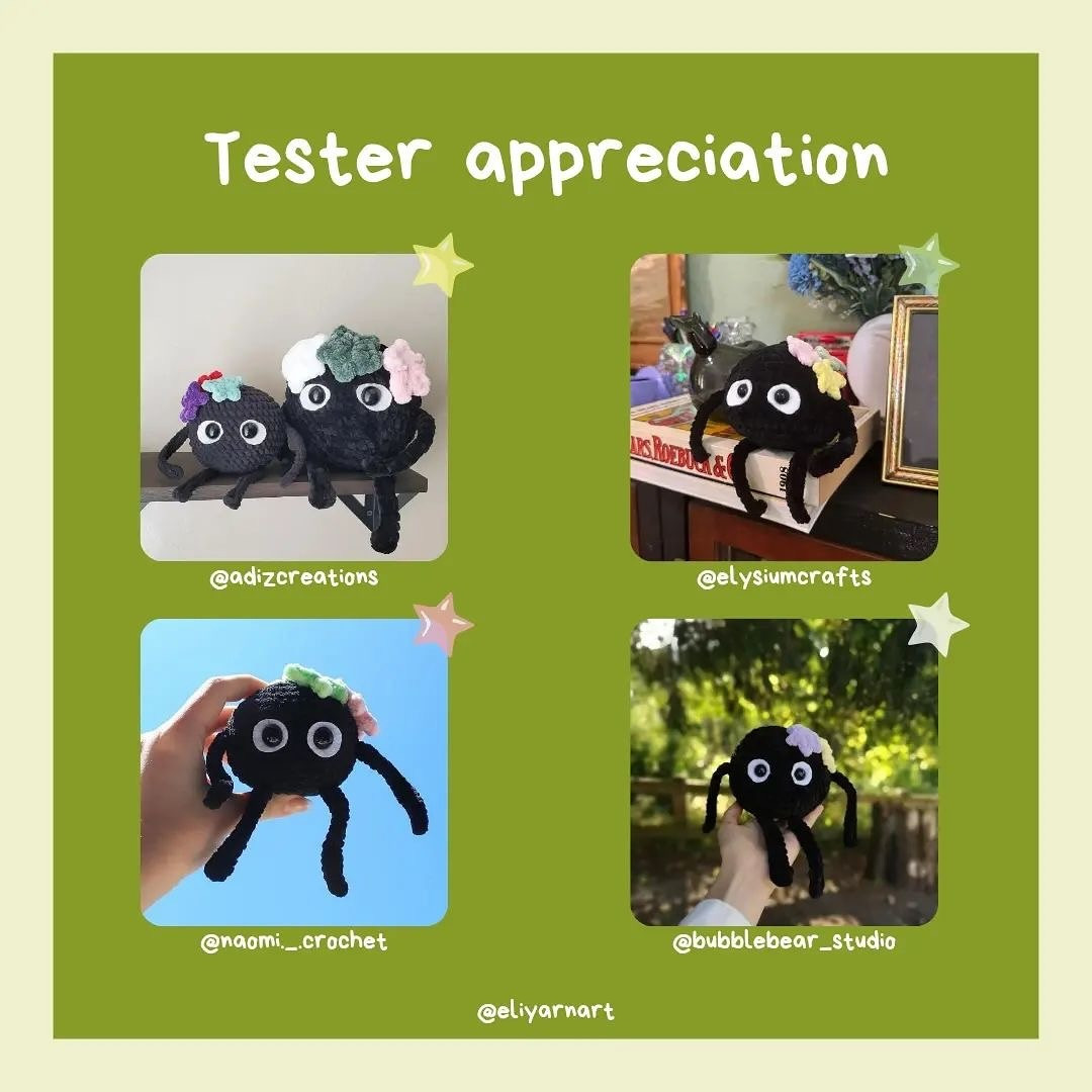 Free Crochet Spider Pattern: Tester Appreciation