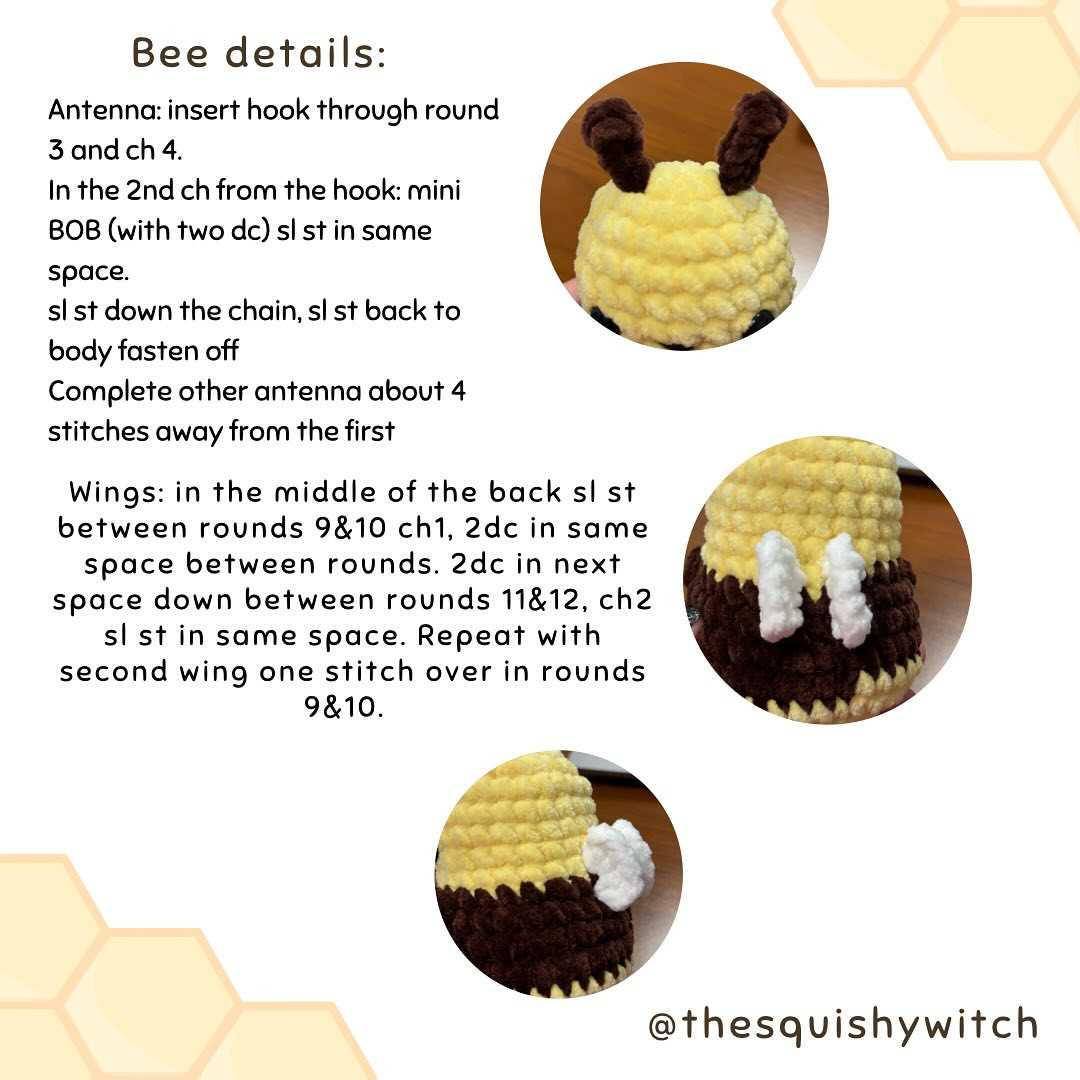 Free Crochet Spud Bee Mod Pattern: No Sew Required!