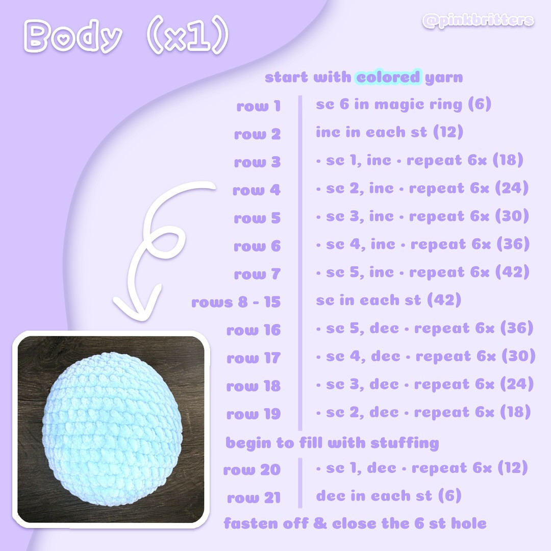 Free Crochet Starly Amigurumi Pattern