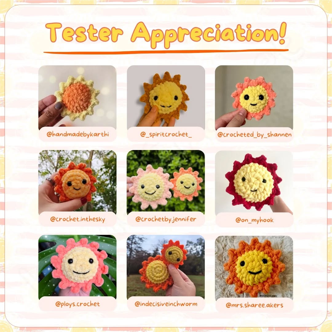 Free Crochet Sun Pattern: No Sew!