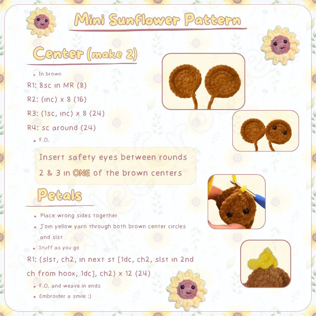 Free Crochet Sunflower Pattern