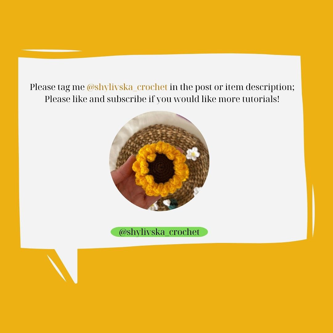 Free Crochet Sunflower Pattern FREE PATTERN SUNFLOWER 🌻🫶