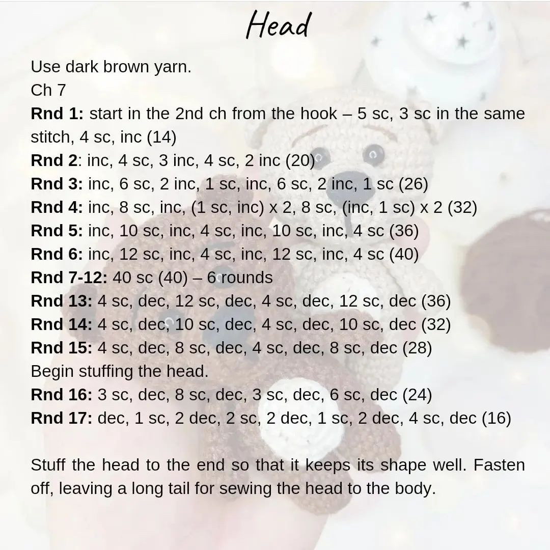 Free Crochet Teddy Bear Pattern