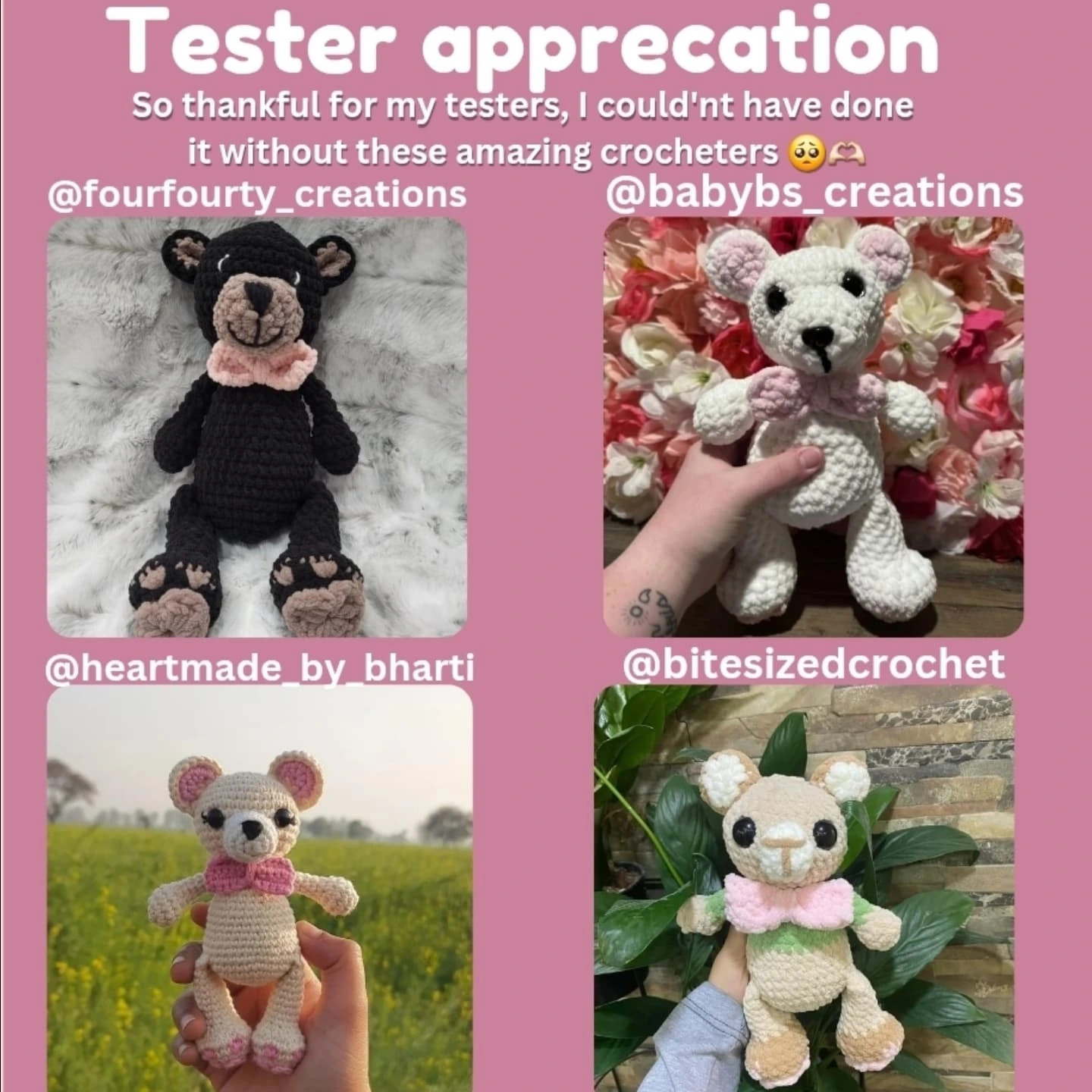 Free Crochet Teddy Bear Pattern Release!