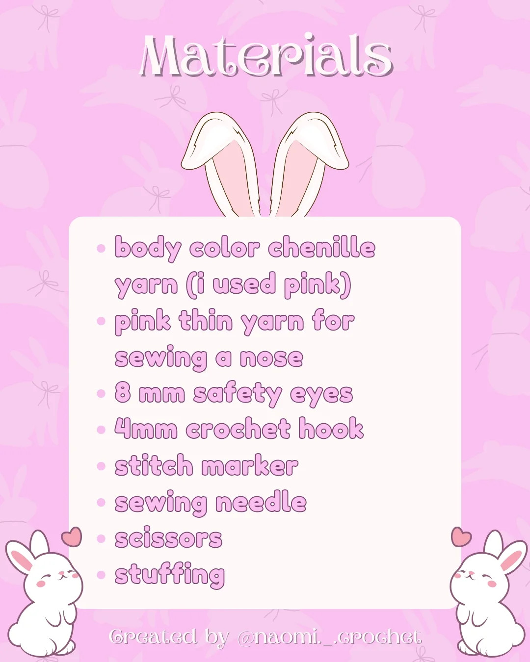 Free Crochet Tiny Bunny Pattern: No-Sew!