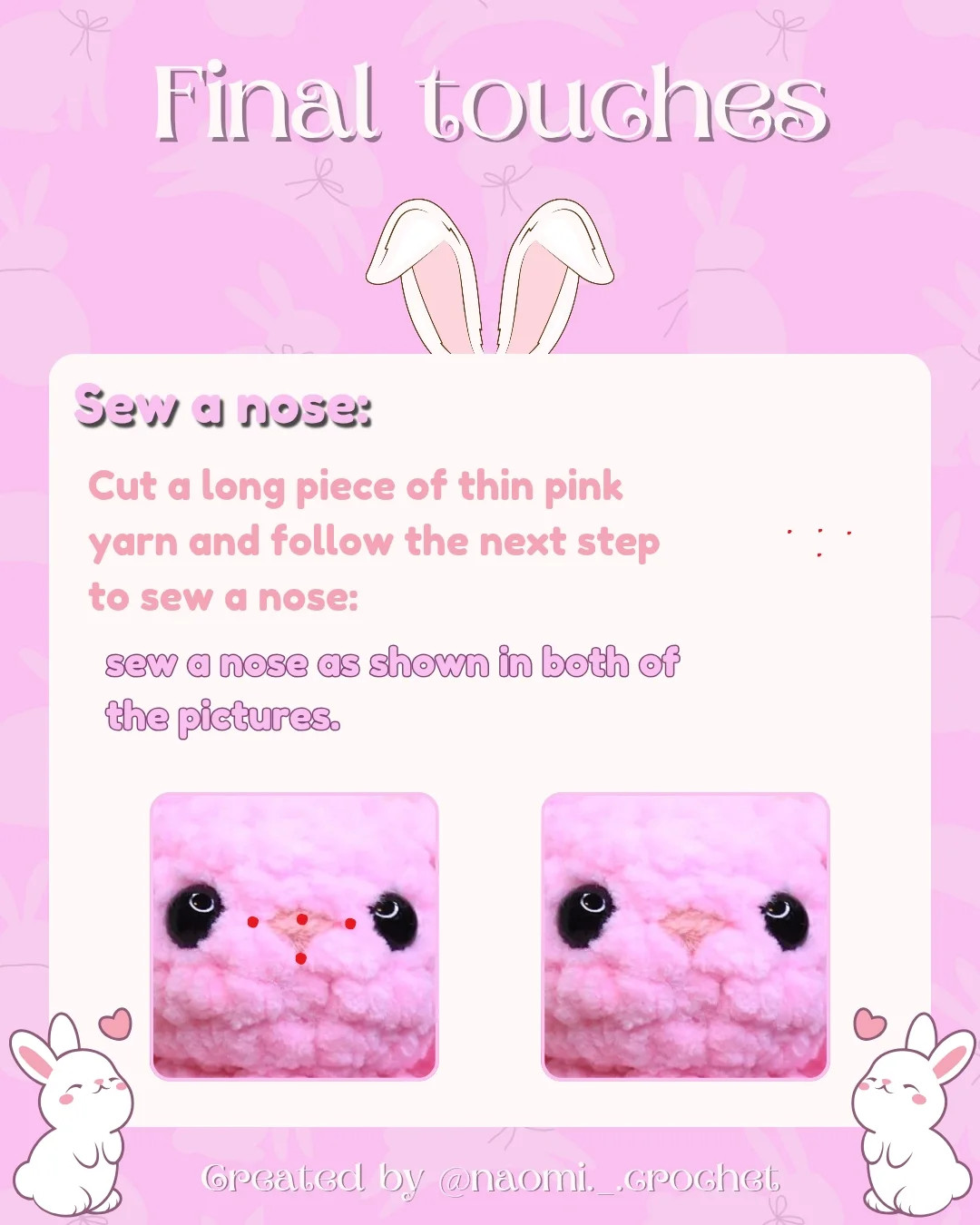 Free Crochet Tiny Bunny Pattern: No-Sew!