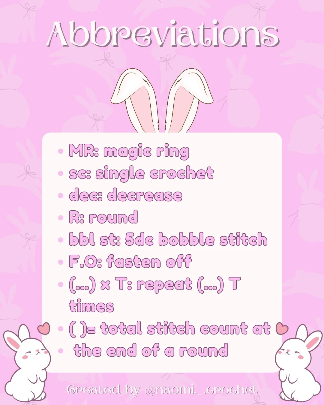 Free Crochet Tiny Bunny Pattern: No-Sew!