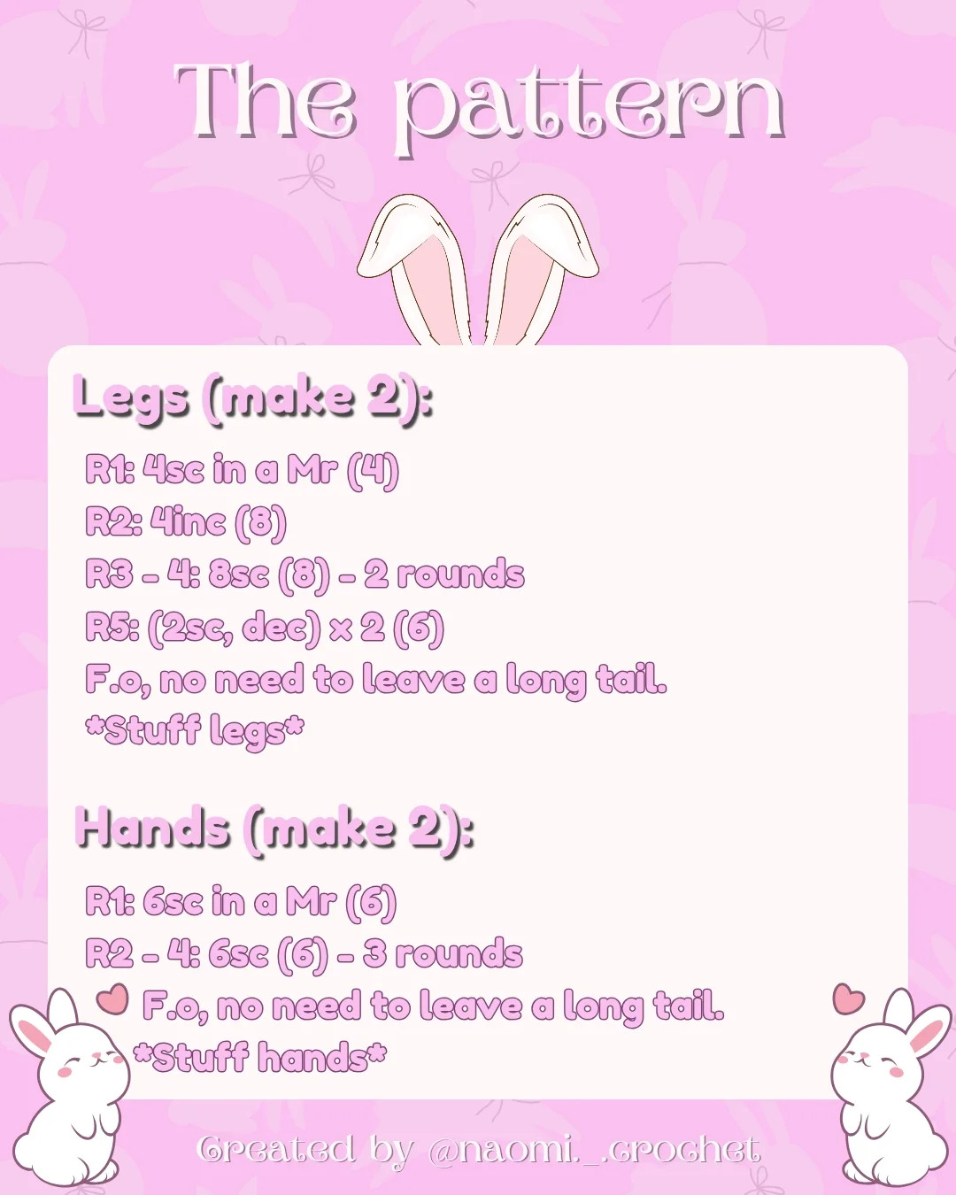 Free Crochet Tiny Bunny Pattern: No-Sew!