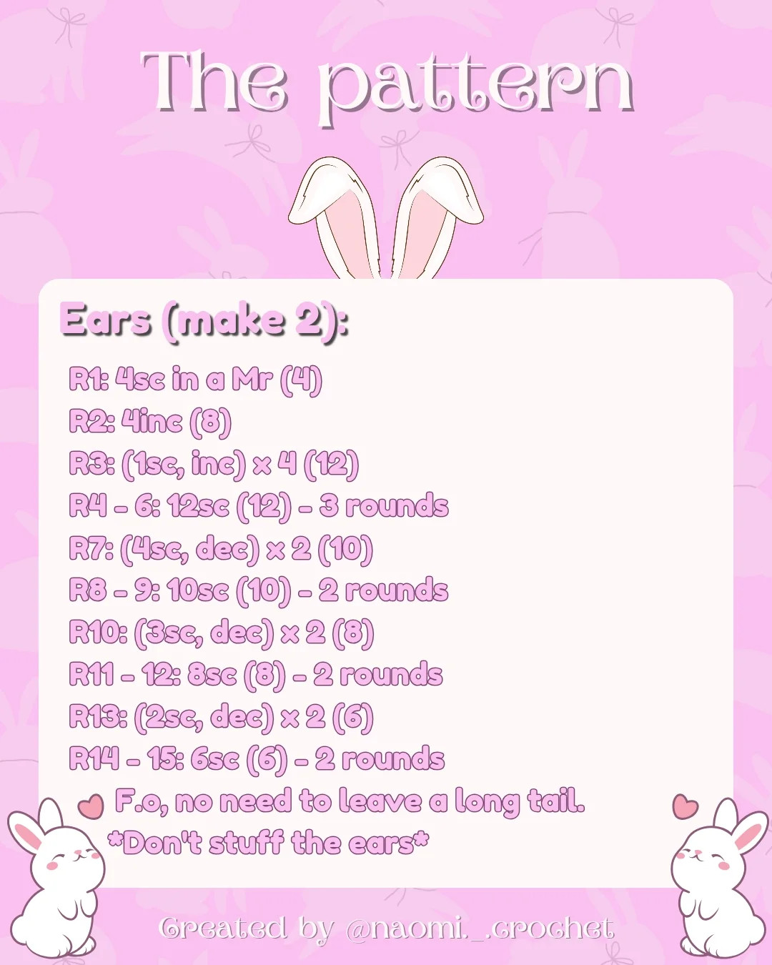 Free Crochet Tiny Bunny Pattern: No-Sew!