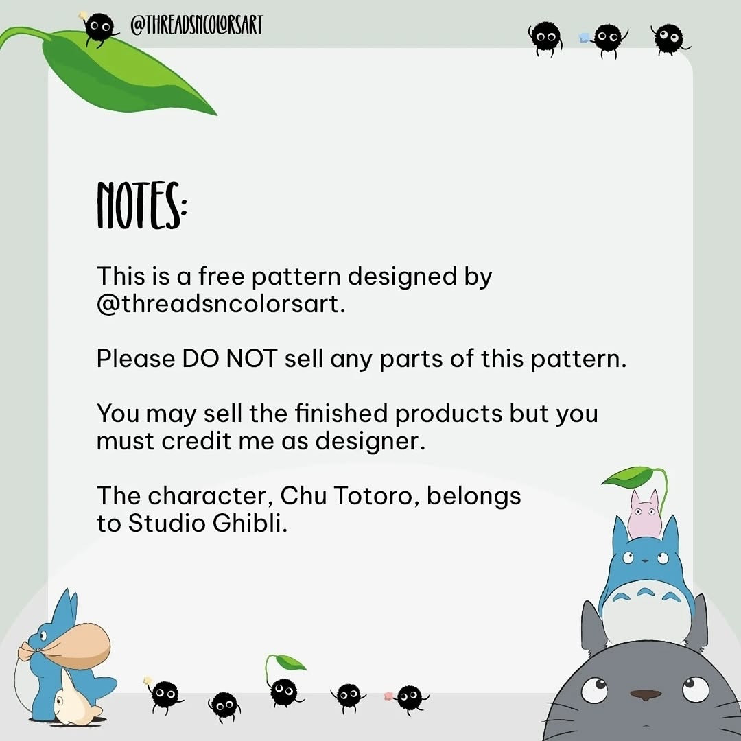 Free Crochet Totoro Keychain Pattern