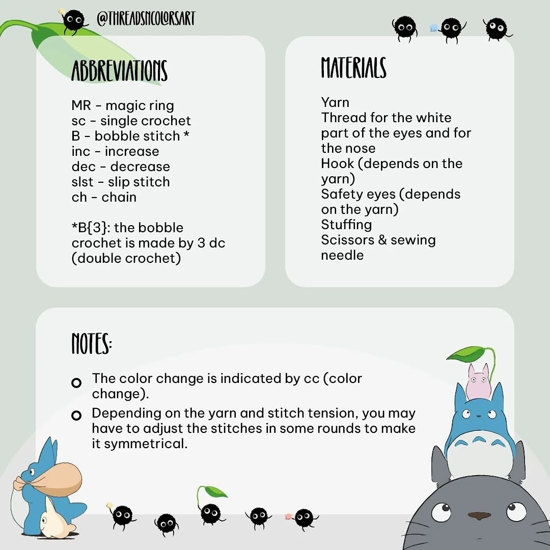 Free Crochet Totoro Keychain Pattern