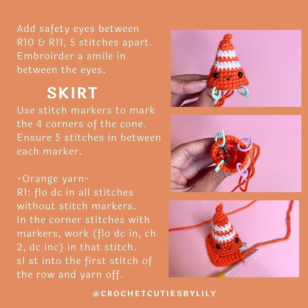 Free Crochet Traffic Cone Pattern